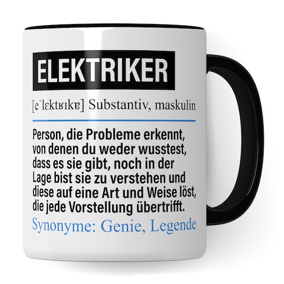Tasse Elektriker lustig Elektriker Geschenk Spruch Etsy.de