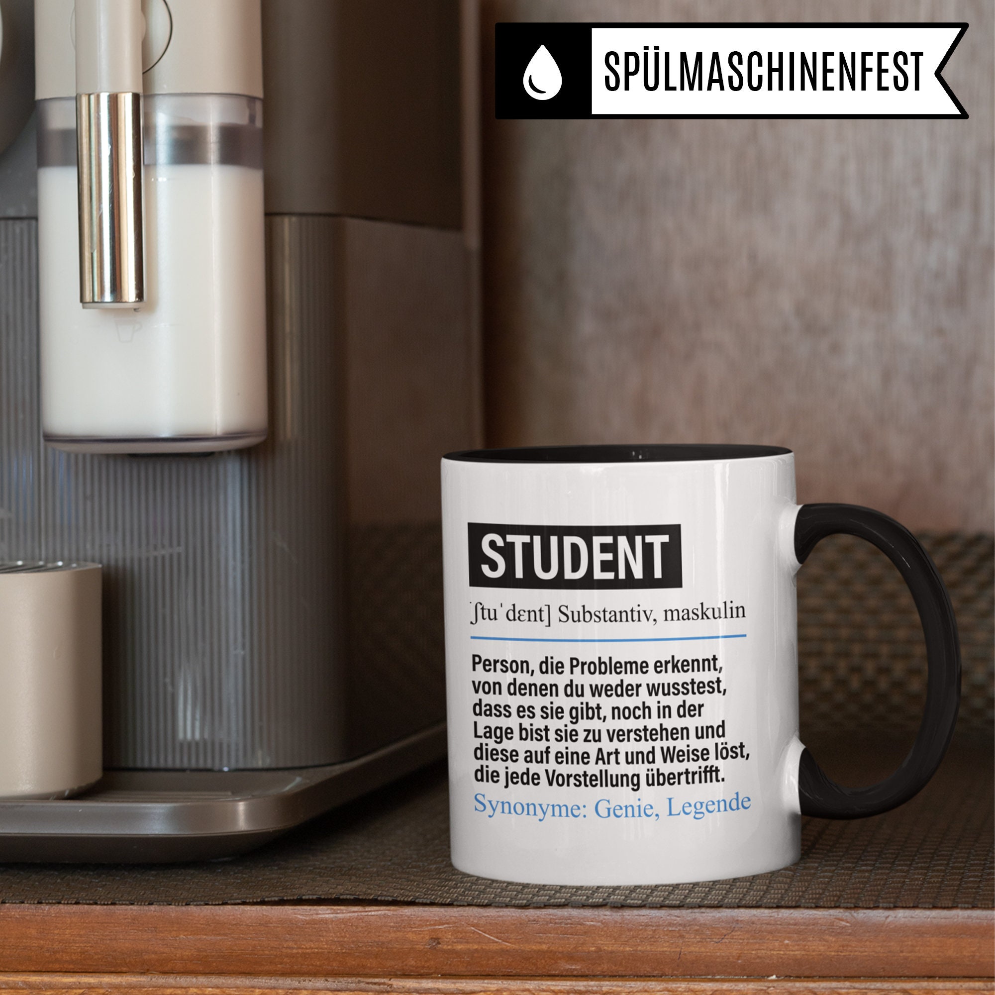 STEMPEL-FABRIK Studenten-Tasse – Lustiger Spruch „Definition Student“ Für Kaffee & Tee