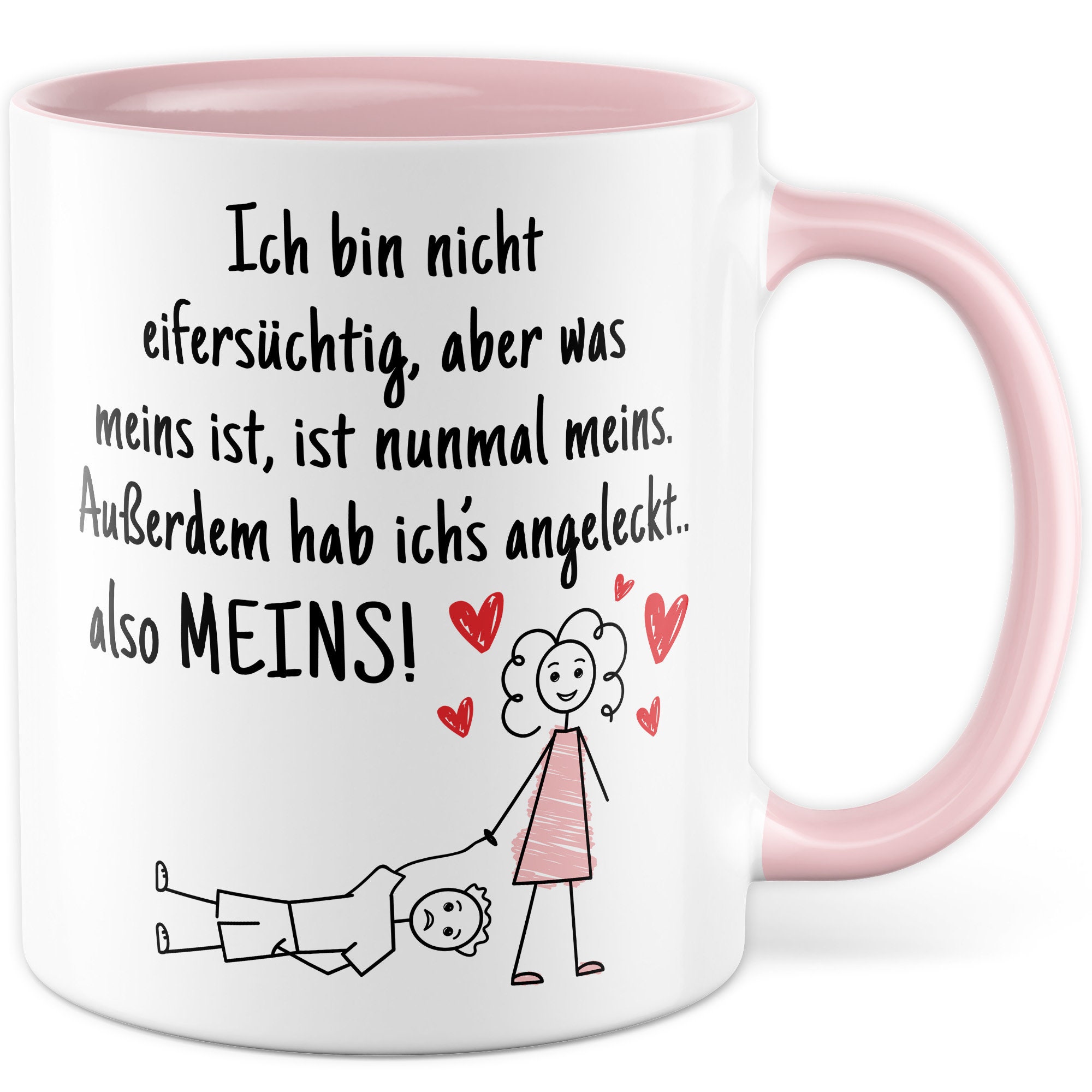 Personalisiertes Pärchen Tasse 'Schatz Definition' – Schwarz, Beidseitig Bedruckt
