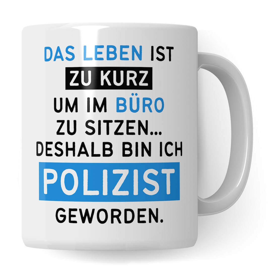 Pagma Druck Polizistin Tasse – Lustiger Spruch, Spülmaschinenfest, 330 Ml, Beidseitig Bedruckt, In Deutschland Handgefertigt
