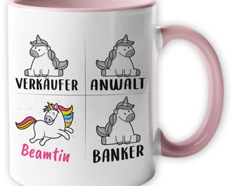 Tasse Beamtin lustig, Beamtin Geschenk, Spruch öffentlicher Dienst Kaffeebecher Geschenkidee, Kaffeetasse Beruf Frauen Teetasse Becher