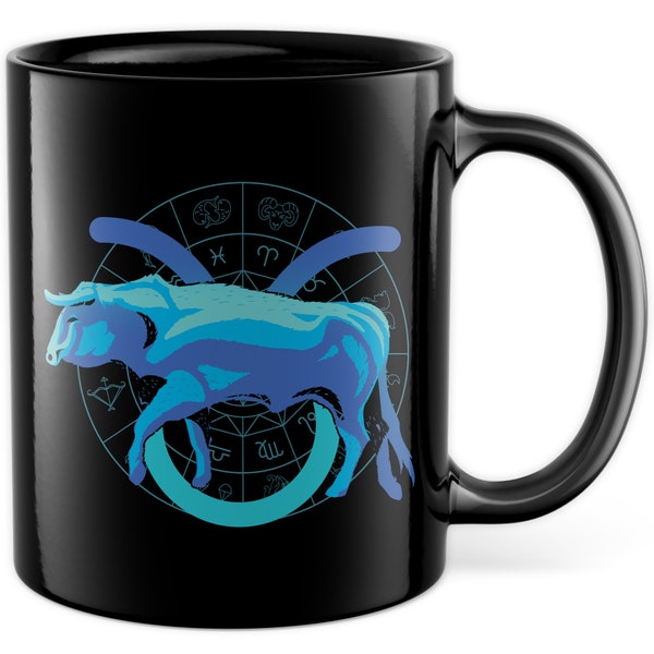 Segno zodiacale tazza Toro Toro tazza di caffè segno celeste tazza di caffè segno zodiacale segno zodiacale astrologia idea regalo costellazione