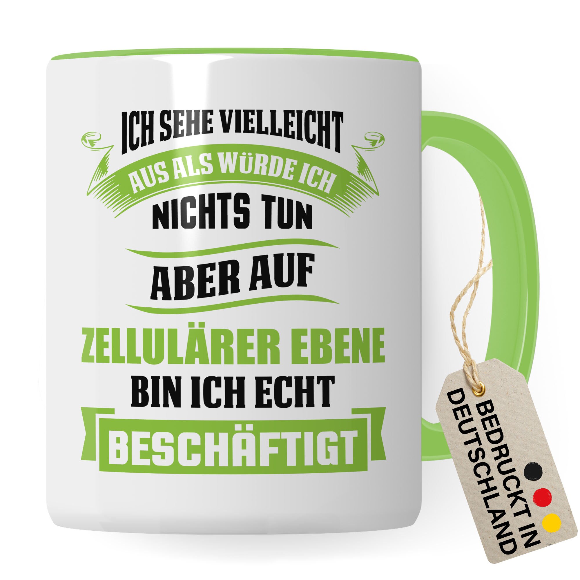 Rechenzentrum Tasse Für Informatiker & Gärtner | Lustiger Spruch | 330 Ml, Spülmaschinenfest | Weiß & Grün