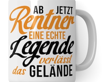 Tasse Rentner, Witzige Geschenke zum Ruhestand, Rente Becher Pensionierung Geschenk Renteneintritt, Rentenbeginn Pension Kaffeetasse