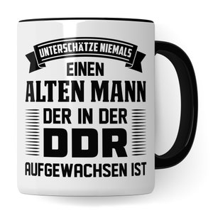 DDR Opa Tasse, DDR Kaffeetasse Geschenk für Kinder der Deutsche Demokratische Republik, Kaffeetasse Geschenk Männer Ostdeutschland Ossi Bild 1