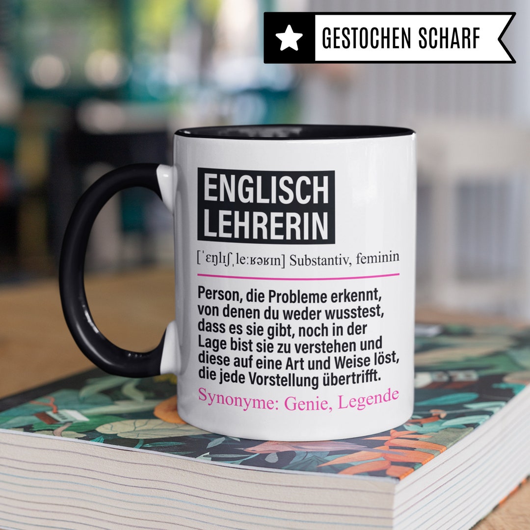 Tasse Englischlehrerin, Englischlehrerin Geschenk, Englisch Lehrerin