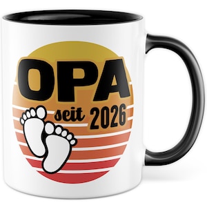 Grandpa Mug, Grandpa - Since 2026, Gift for Grandfather, Gift Idea for New Grandfather, New Grandpa 2026 Gift for Birth of Baby Grandchild