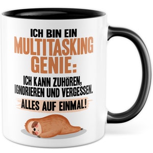 Tasse Multitasking Geschenk Ich bin ein Multitasking-Genie Kaffeetasse mit Spruch lustig Kaffeebecher Witztasse Freund Kollege Ehemann Vater