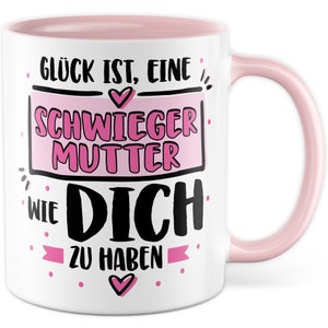 Tasse Schwiegermama Geschenk, Glück ist, eine Schwiegermutter wie dich zu haben Geschenkidee Kaffeetasse mit Spruch Kaffee-Becher Muttertag