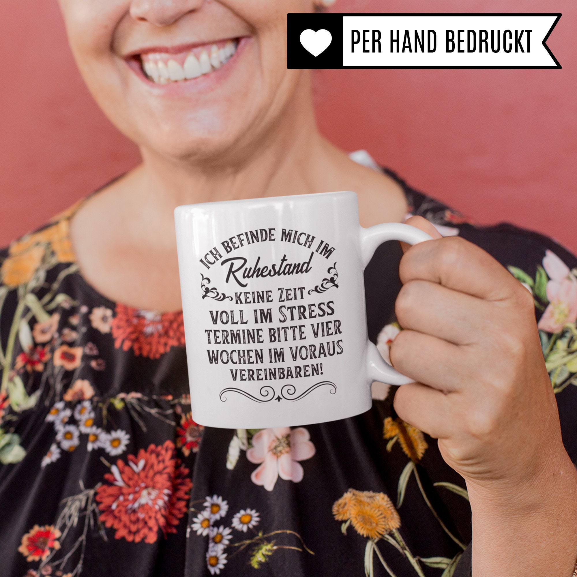 Rente Tasse Mit Lustigem Enten-Spruch – „Ich Bin In Rente, Ich Muss Gar Nichts“ – Geschenk Zum Renteneintritt