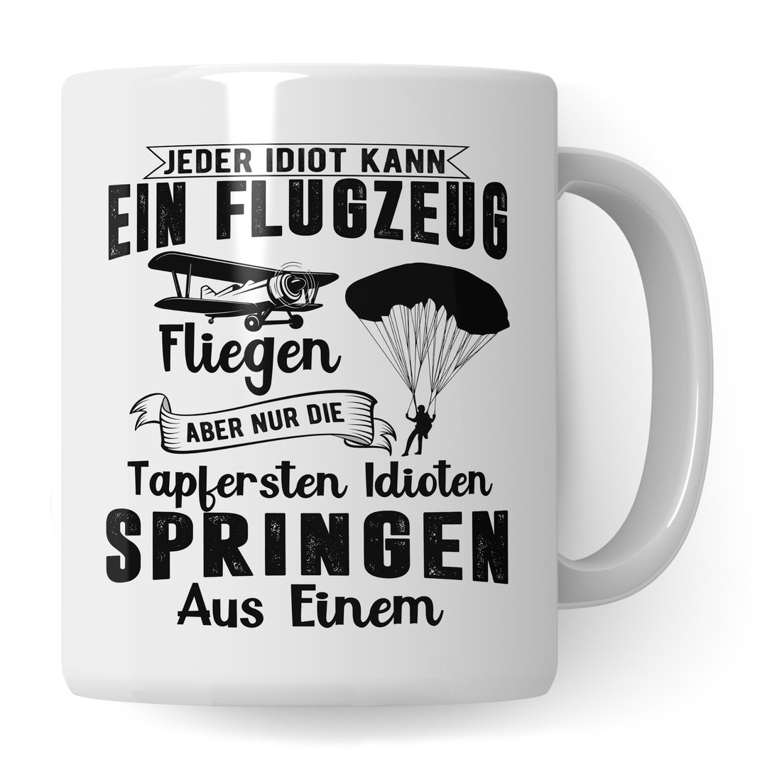 Fallschirmspringen Geschenk Fallschirm Kaffeebecher Fallschirmspringer