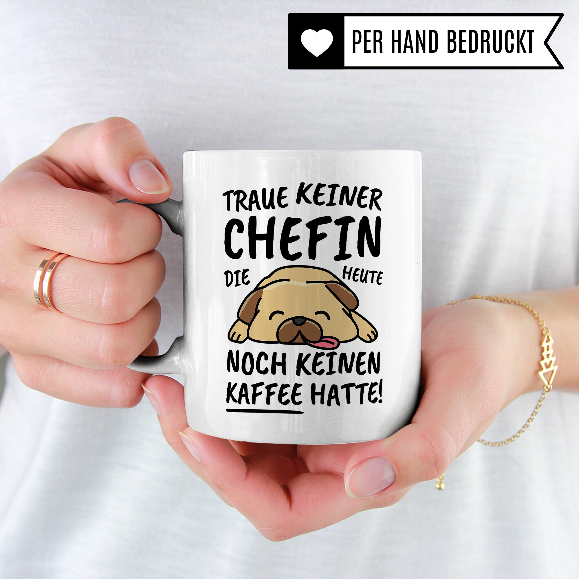 Chefin Tasse Mit Spruch – 330 Ml, Spülmaschinenfest, Beidseitig Bedruckt