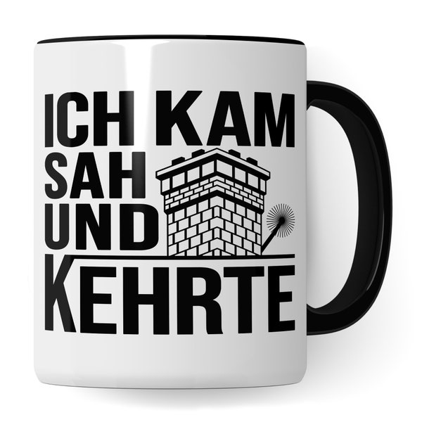 Schornsteinfeger Tasse, Kaminkehrer Geschenk-Idee Kaffeebecher mit Spruch lustig, Kaffeetasse Humor Geschenkidee Kaminfeger Meister Teetasse