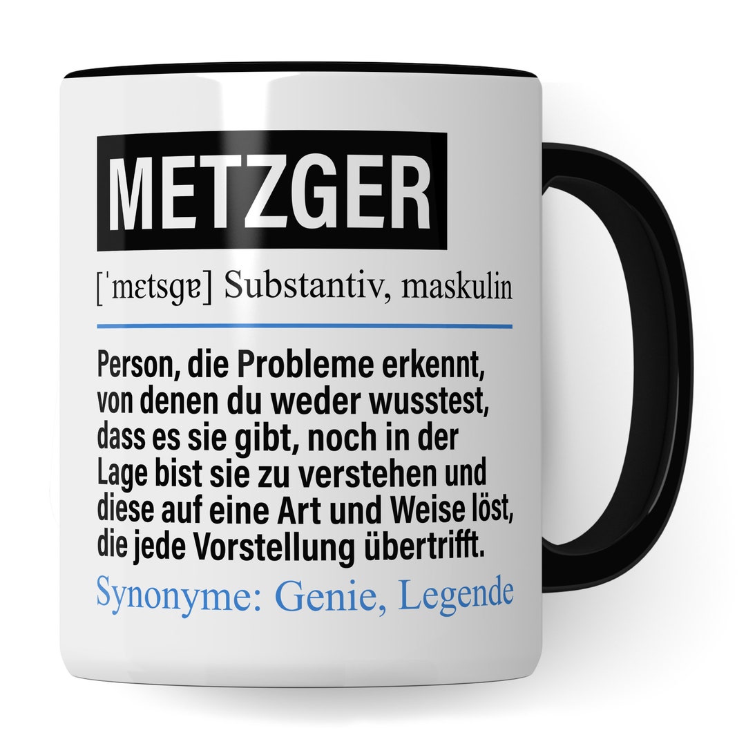 Tasse Metzger lustig, Metzger Geschenk Beruf, Spruch Kaffeebecher