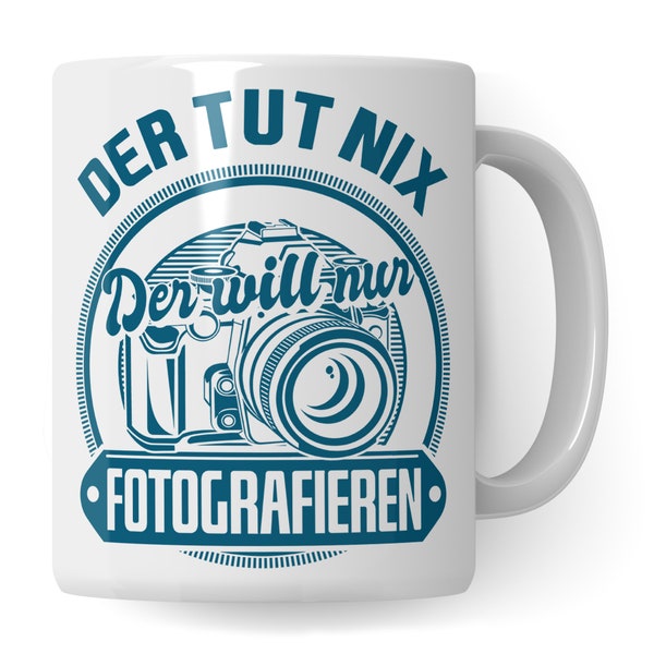 Tasse Fotograf, Geschenk für Fotografen Becher, Kaffeetasse Fotografieren Spruch Objektiv Kameramann, Foto Kaffeebecher Photograf