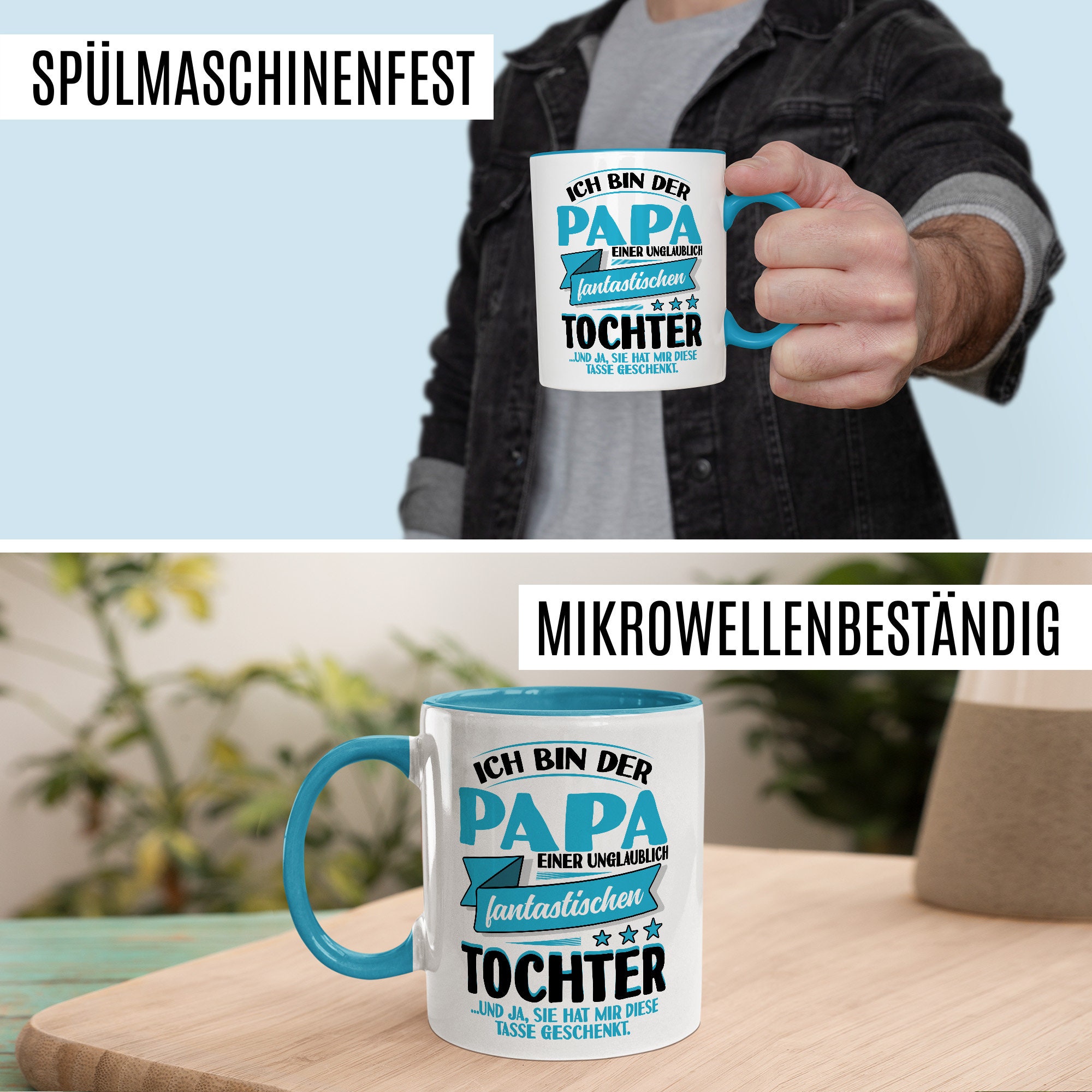 Tazza Da Caffè Per Papà 450ml - "Ci Sono Tanti Papà... Il Migliore Sei Tu" - Regalo Per Compleanno, Festa Del Papà, Natale, Ceramica Nera