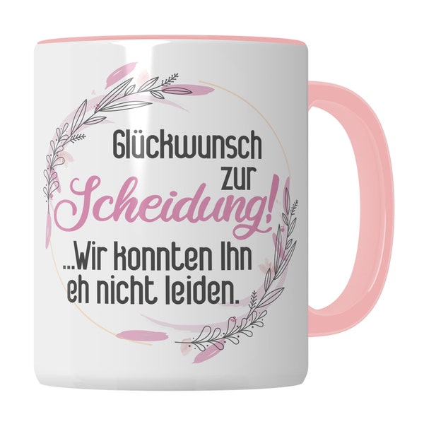 Tasse Scheidung, Glückwunsch zur Scheidung, Spruch Scheidungsparty Frau Scheidung Geschenke Frauen Trennung Kaffeetasse Kaffee-Becher