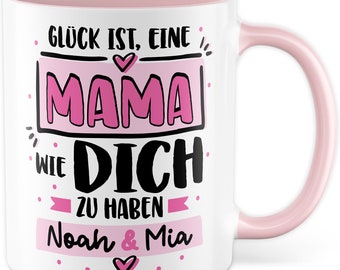 Tazza regalo personalizzato mamma, la felicità è avere una mamma come te idea regalo tazza da caffè che dice tazza da caffè festa della mamma figlia