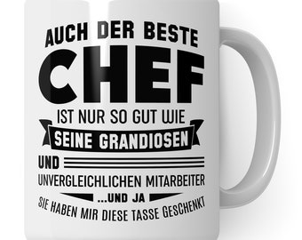 Chef Tasse, Unvergessliche Mitarbeiter, Geschenke für den Chef Boss Becher, Kaffeetasse Chef Geschenkidee, Geburtstag Abschied Teetasse