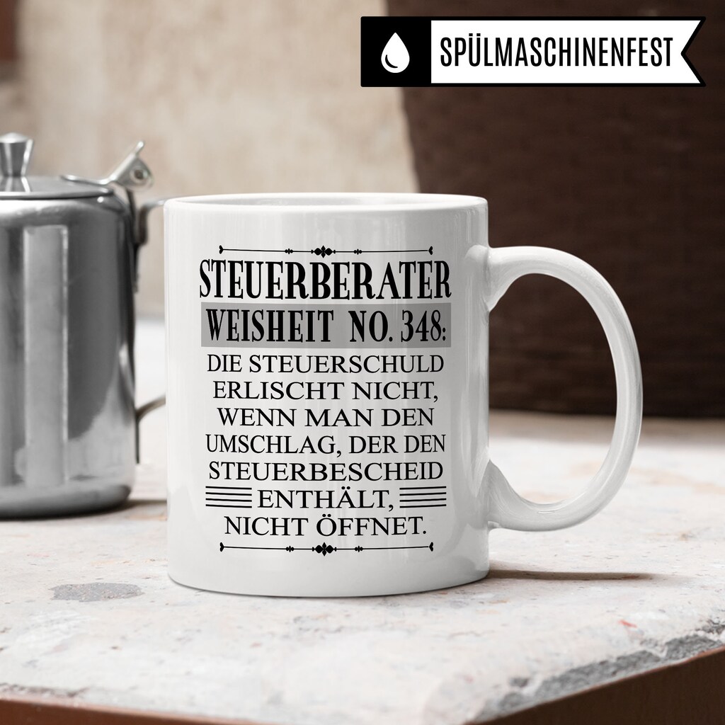 Tazza Per Consulente Fiscale Pagma: 'Ich Wandle Kaffee In Steuersparnisse Um' - 330ml, Bavarese