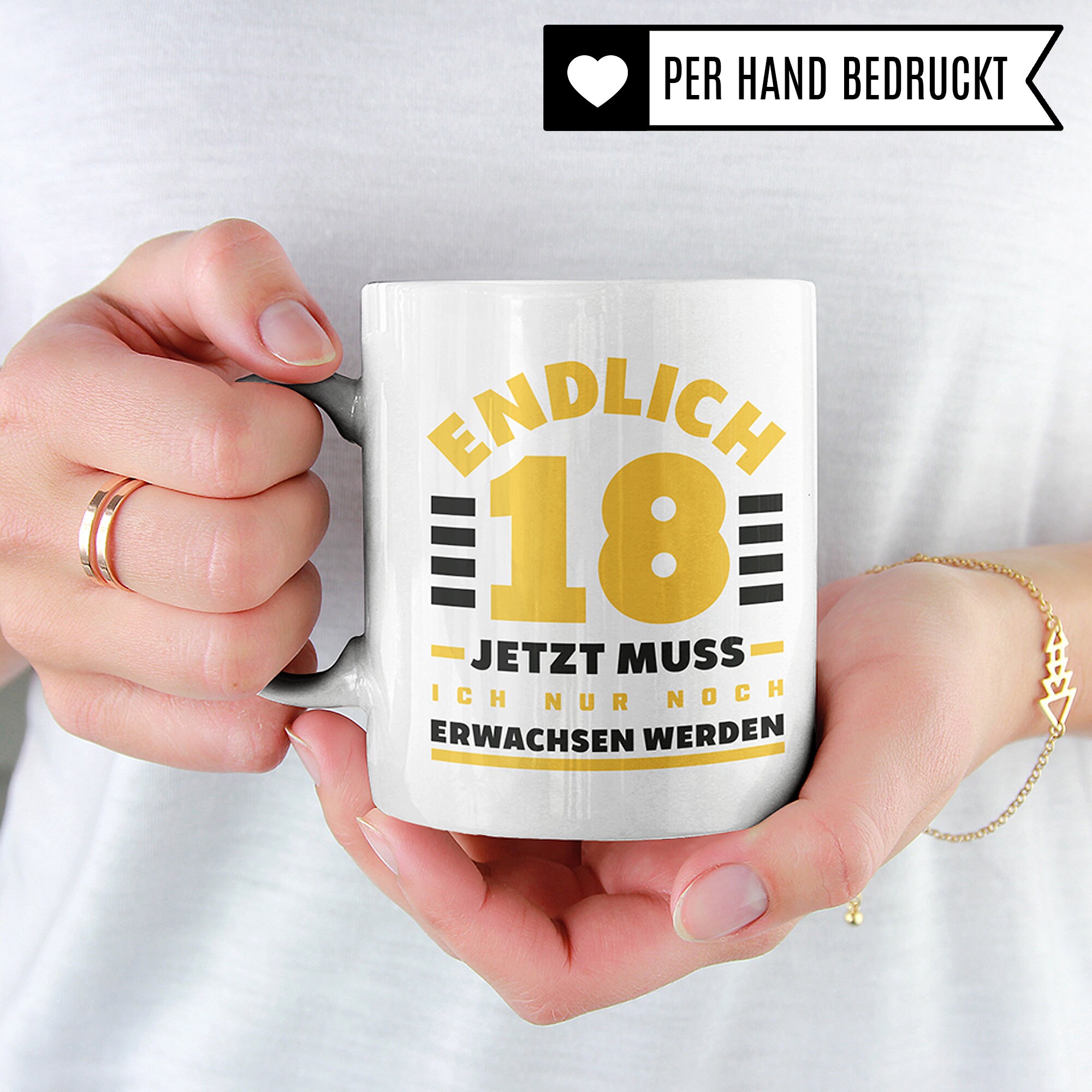Tazza di 18 ° compleanno, regalo 18 anni Giovani ragazze Tazza