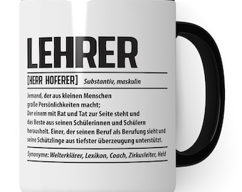 Teacher Cup Personalized, Gift for Teachers Funny Own Name Definition Gift Idea Profession Farewell Gift Coffee Mug