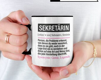 Lustige Kaffeetasse „Sekretärin, Weil Superheldin Kein Offizieller Beruf Ist“ – 330 Ml, Spülmaschinenfest