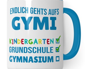 Cup 5e leerjaar middelbare school - cadeau verandering van school basisschool middelbare school overgang - cadeau idee overdracht middelbare school student jongens mok