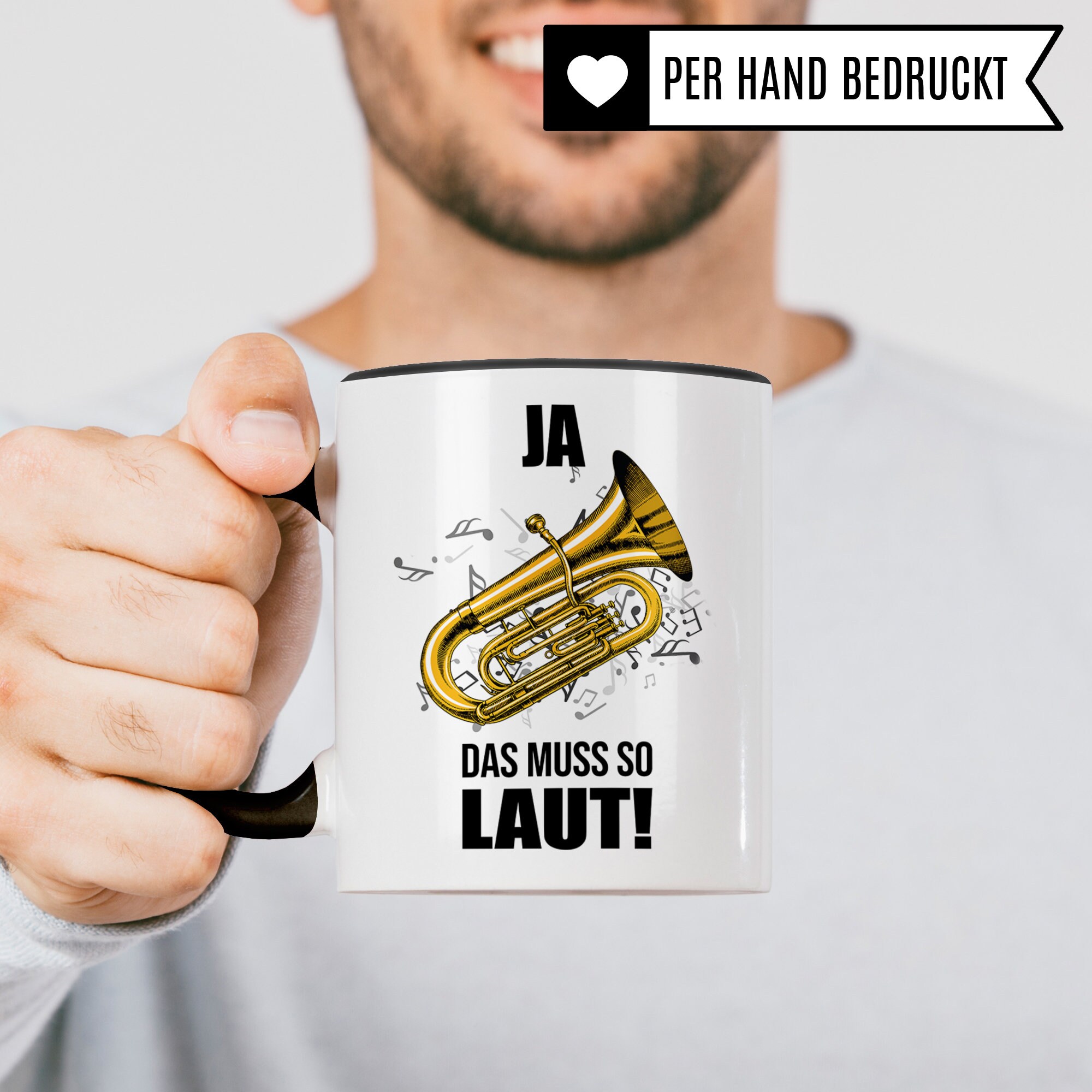 Tuba Tasse – Lustiger Musik-Becher Für Tubisten, 330 Ml, Spülmaschinenfest, Beidseitig Bedruckt – Geschenk Für Musiker