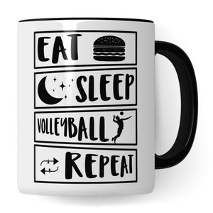 Volleyball Tasse Geschenkidee Kaffeetasse Humor Witz Geschenk für Volleyballspieler Kaffeebecher Beachball Becher