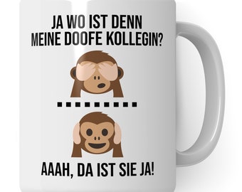 Kollegin Tasse lustig, Kollegin Geschenk Becher, Geschenkidee Büro Arbeitskollegin, Abschied Kaffeebecher beste Kollegin Becher Kaffeetasse