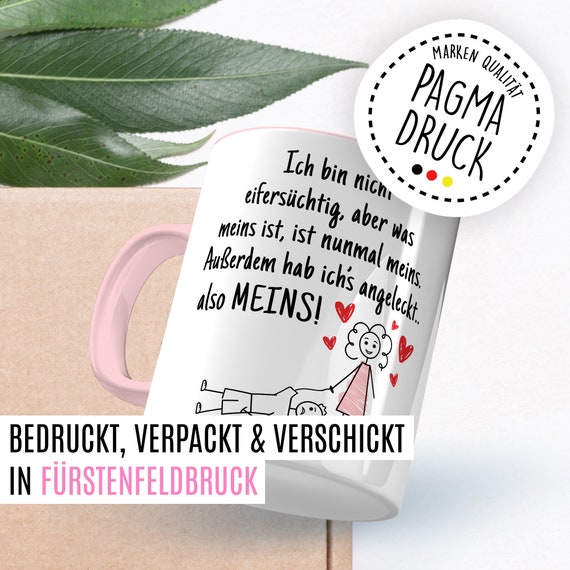 Personalisiertes Pärchen Tasse 'Schatz Definition' – Schwarz, Beidseitig Bedruckt