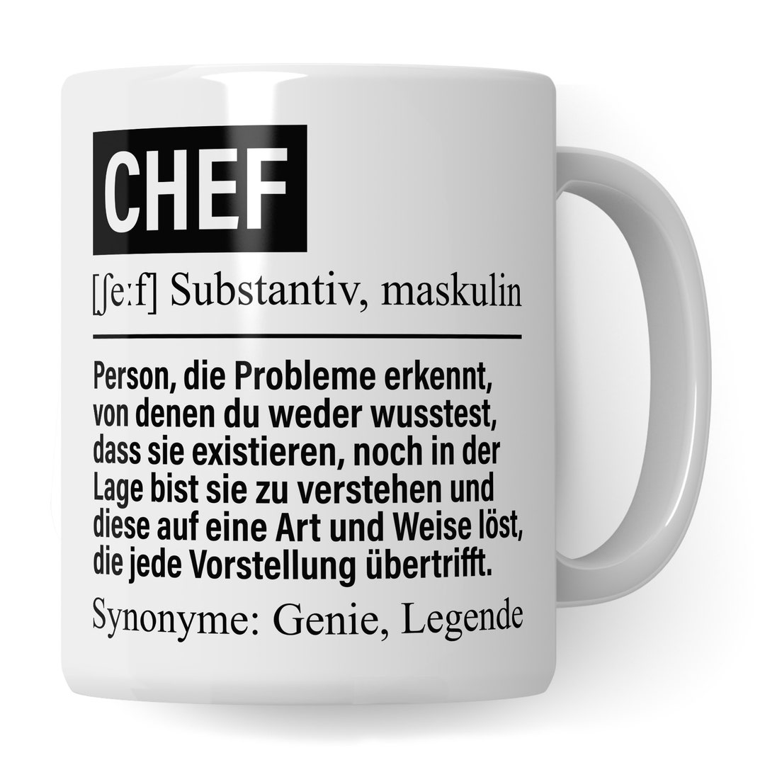 Tasse Chef, Geschenke für Chefs Definition, Büro Personalchef Becher