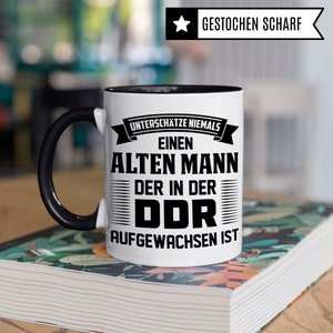 DDR Opa Tasse, DDR Kaffeetasse Geschenk für Kinder der Deutsche Demokratische Republik, Kaffeetasse Geschenk Männer Ostdeutschland Ossi Bild 4