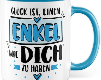 Enkel Tasse Kaffeetasse Großeltern Kakao-Becher  Enkelkind Geschenk Geschenkidee Familie Lieblingsenkel Enkelsohn Enkeltochter Enkelin