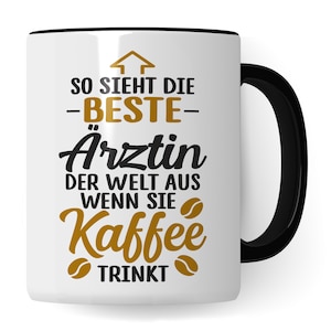 Doctor Cup, Questo è come appare il miglior medico del mondo quando beve caffè Doctor Thank you Gift Thank you Cup Saying Motif Coffee cup