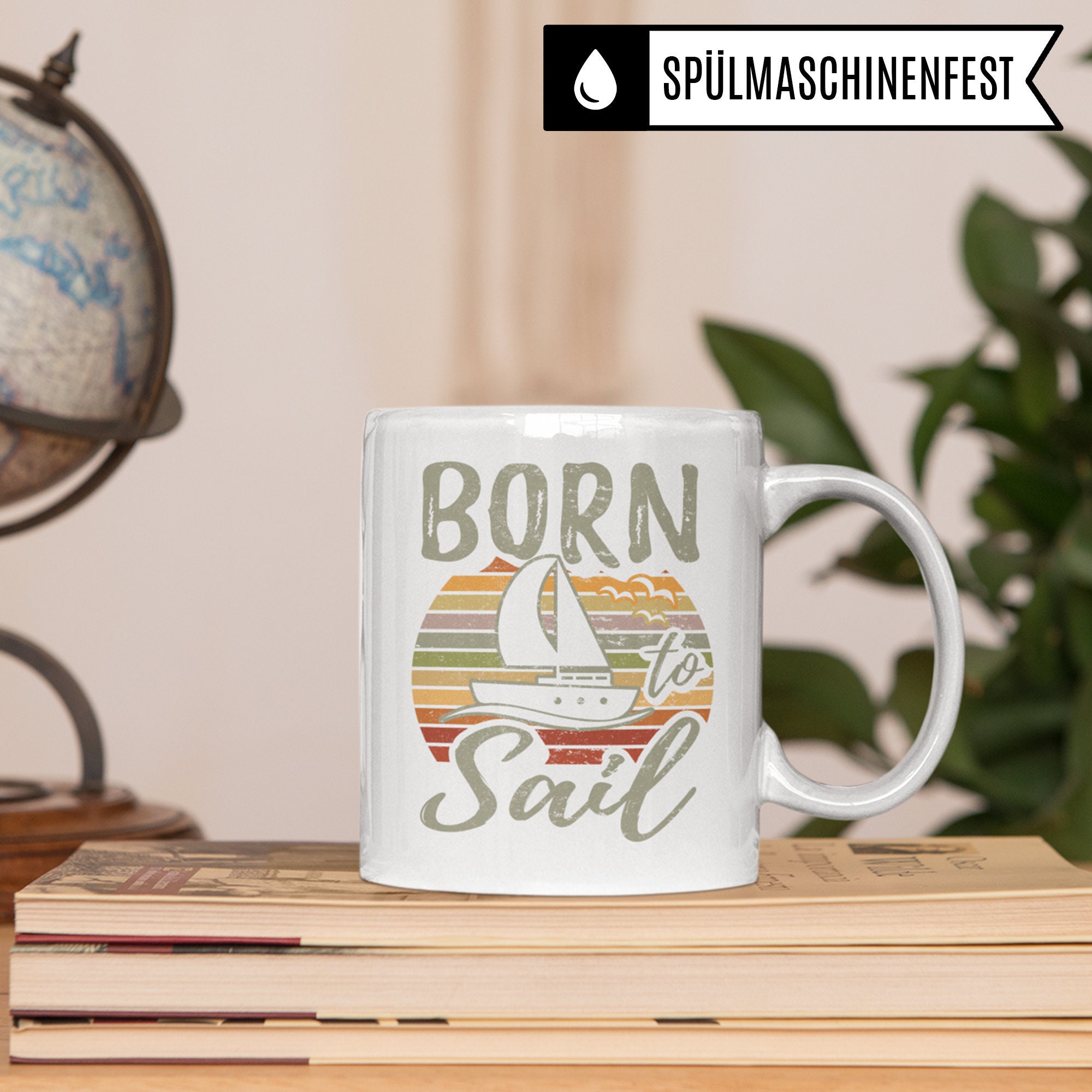 Sailboat coffee mug sailing motif cup sailing ship sailor gift Etsy