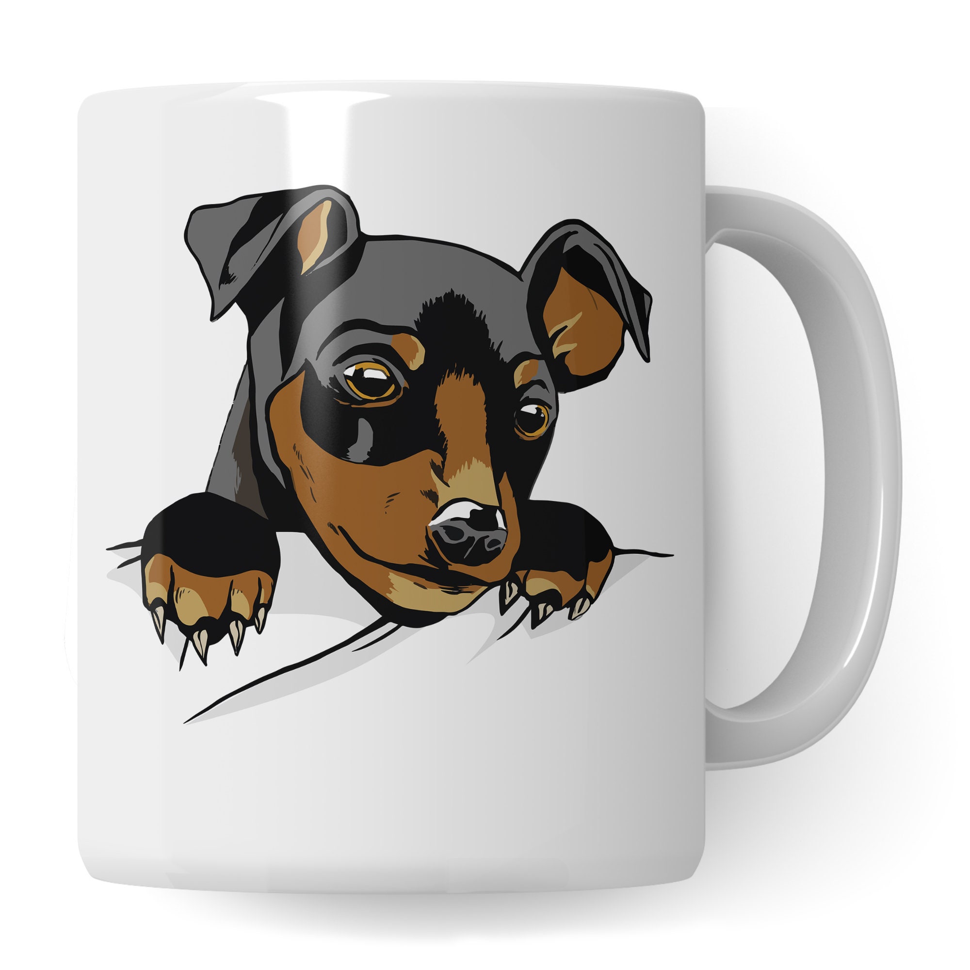 Tasse de Chien - Tasse Café Cadeau Chiot Idée Douce Propriétaire Beauceron Dobermann Pinscher Allema