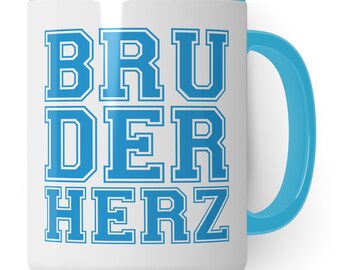 Tasse Bruder Bruderherz Spruch Geburtstagsgeschenk Geschenkidee Geschwister schöne Kaffeetasse Motiv Teebecher Geschwisterliebe