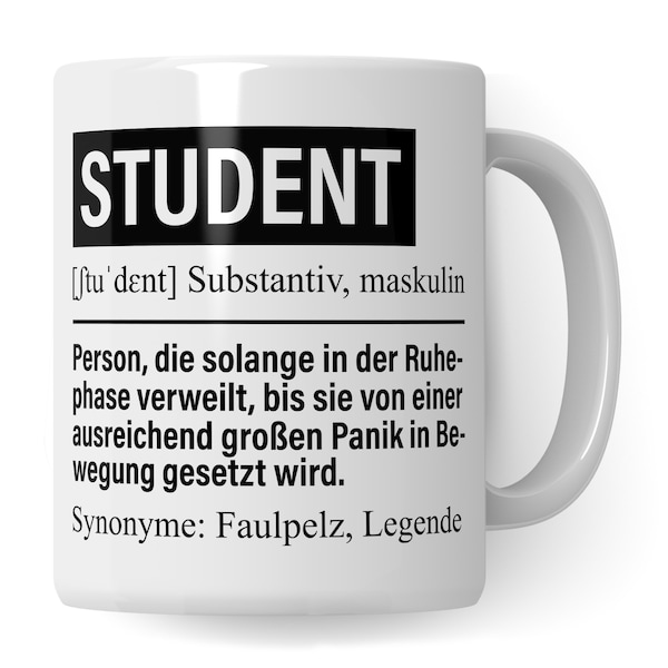 Studium Geschenk, Tasse Student, Anfang Studieren Uni Becher Geschenkidee, Ersti Kaffeetasse für Studenten Universität Beginn Kaffeebecher