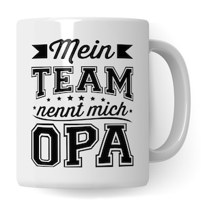 Opa Tasse, Geschenk für Großvater von Enkel Kaffeebecher, Opas Becher Geschenkidee Vatertag, Opa Spruch Motiv Kaffeetasse