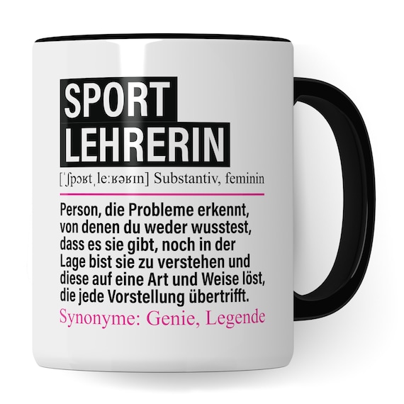 Tazza insegnante di sport divertente, insegnanti di sport professione regalo, dicendo tazza di caffè insegnante di sport idea regalo, professione tazza studente sportivo tazza - Italia