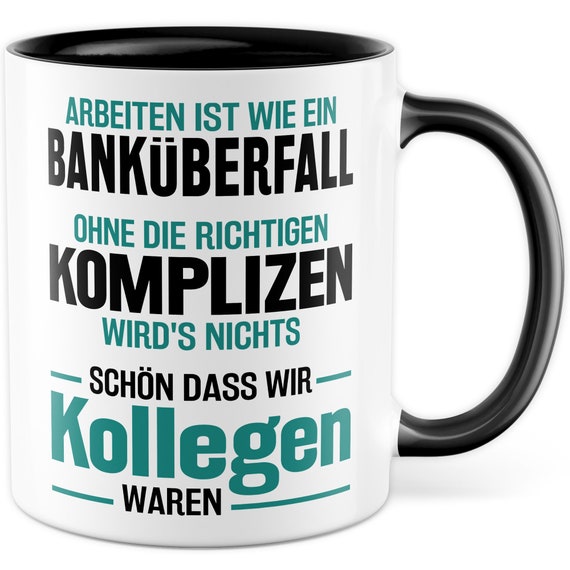Abschiedsgeschenk-Tasse – „Schade, Dass Du Gehst“ – Spülmaschinenfest & Beidseitig Bedruckt
