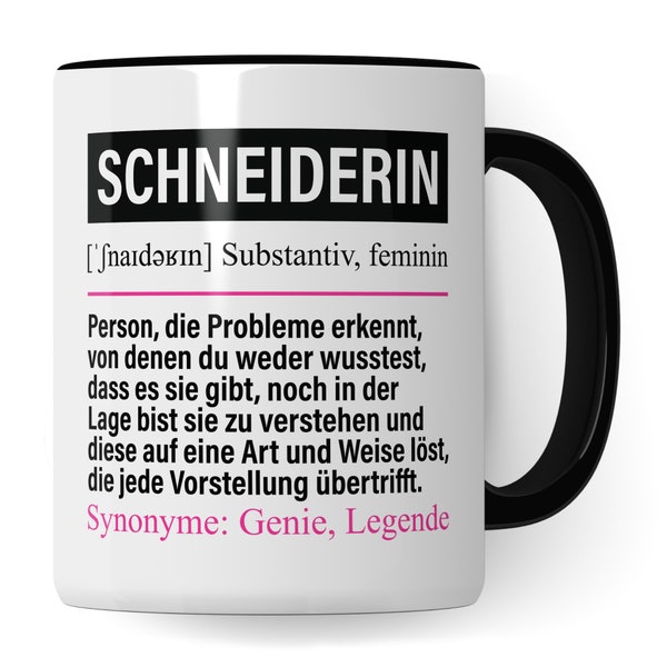 Tasse Schneiderin lustig, Schneiderin Geschenk Beruf, Spruch Kaffeebecher Schneiderei Geschenkidee, Beruf Kaffee-Tasse Teetasse Becher