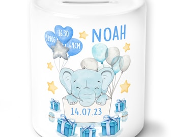 Caixa de dinheiro nascimento menino presente personalizado com nome próprios dados presente pessoal idéia do presente do batismo do bebê cofrinho caixa de dinheiro