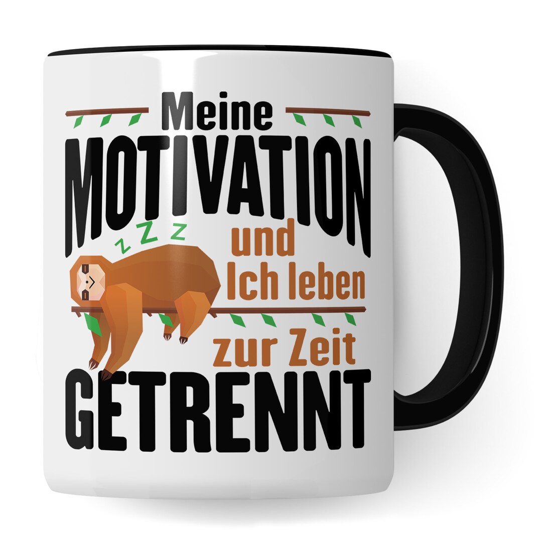 Motivations-Tasse 'Wir Starten Motiviert In Die Woche' - 350 Ml Mit QR-Code Überraschung