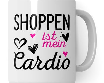 Pagma Druck Shopping Tasse, Shopping Queen Geschenk Becher, Shoppen Einkaufen Frauen Geschenkidee, Kaffeetasse Einkaufsbummel Shopping