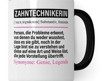 Cup dental technician funny, dental technician gift profession, saying coffee mug tooth gift idea, profession coffee cup teacup mug