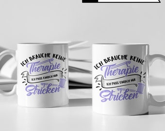 Pagma Druck Tasse Für Strickerinnen – Spruch-Design 'Ein Tag Ohne Stricken...', 330 Ml, Spülmaschinenfest, Beidseitig Bedruckt