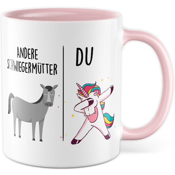 Tasse Schwiegermutter Geschenk Andere Schwiegermütter - Du, Kaffeetasse Schwiegermama Geschenk für Frauen, Geschenkidee Frau Muttertag